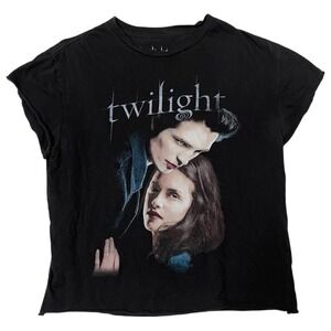 Twilight Saga Graphic Tee Womens L Black Grunge‎ Emo Alt Indie Vampirecore Y2K